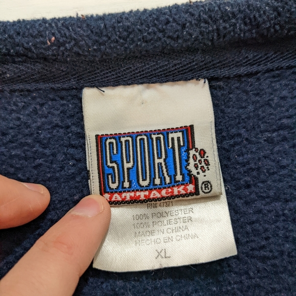 Vintage Sport Attack Columbus Blue Jackets Sweater XL Blue. - Picture 2 of 4